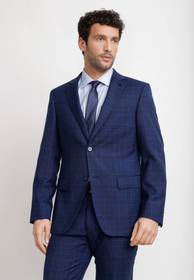 TRAJE HOMBRE FORMAL LANA 100'S TRAVEL AZUL - 1