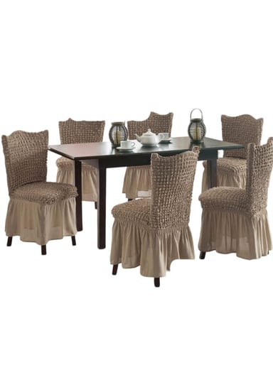 FUNDA SILLA TURCAS PACK 6 UNDS T8 CAFÉ - 1