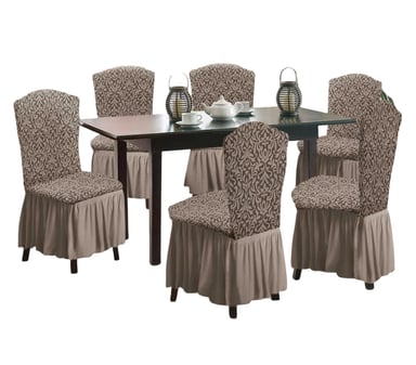 FUNDA 3D SILLA TURCAS PACK 6 F4 GRIS - 1