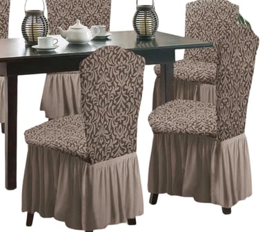 FUNDA 3D SILLA TURCAS PACK 6 F4 GRIS - 2