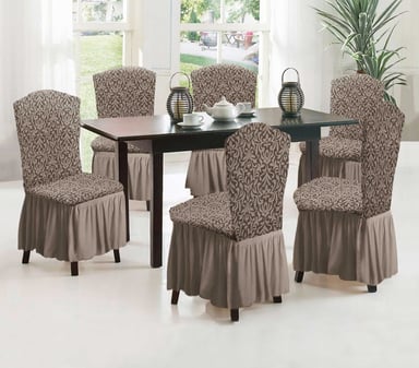 FUNDA 3D SILLA TURCAS PACK 6 F4 GRIS - 3