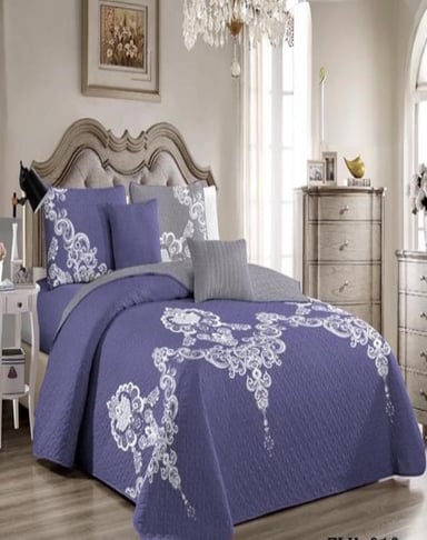 CUBRECAMA MULTICOLOR QUILT 2 PLAZAS+2 FUNDAS VERANO FRESCO 13N32 - 3