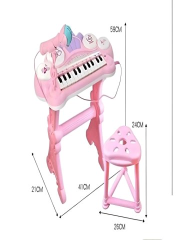 TECLADO EDUCATIVO ELECTRONICO PARA NIÑAS ROSADO - 3