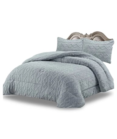 CUBRECAMA CHIPORRO TRENZADO 2 PLAZAS GRIS - 2