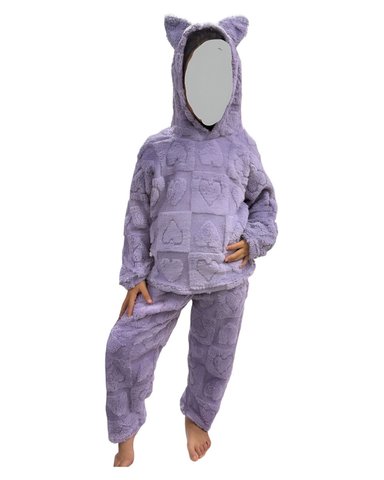CONJUNTO DE PIJAMA NIÑA LILA - 1