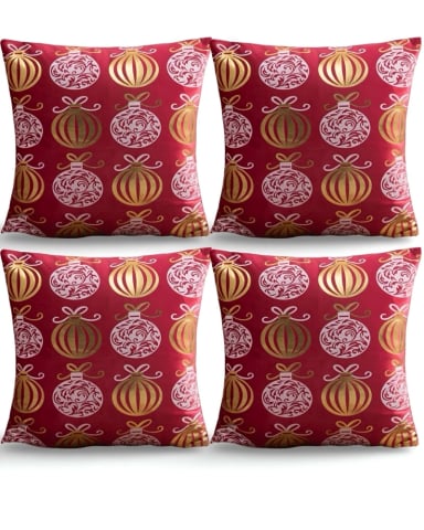 SET DE 4 FUNDAS DE COJIN PARA NAVIDAD M3 - 1