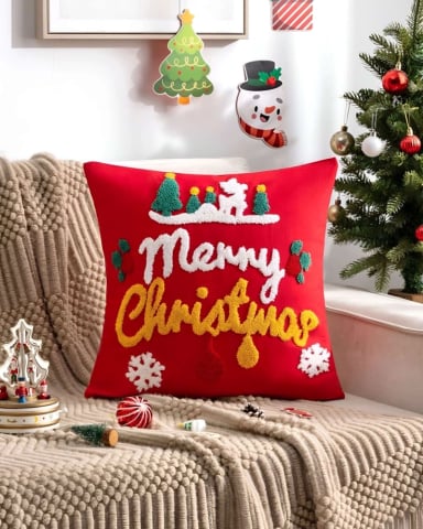 SET DE 4 FUNDAS DE COJIN PARA NAVIDAD K22 - 4