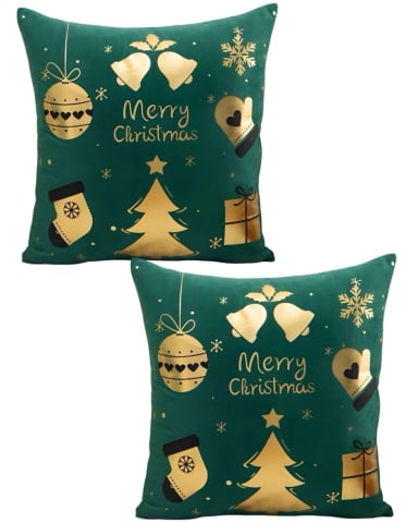 SET DE 2 FUNDAS DE COJIN PARA NAVIDAD M12 - 1