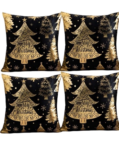 SET DE 4 FUNDAS DE COJIN PARA NAVIDAD M2 - 1