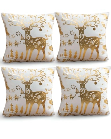 SET DE 4 FUNDAS DE COJIN PARA NAVIDAD M4 - 1