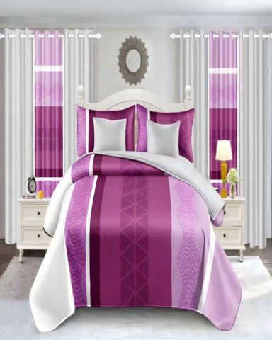 CUBRECAMA QUILT DELGADO CON 9 PIEZAS 2 PLAZAS 12 - 4
