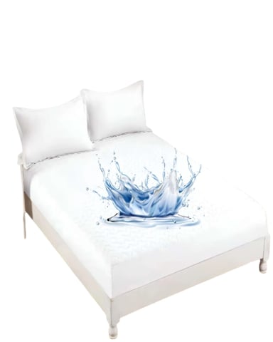 CUBRECOLCHON IMPERMEABLE 2 PLAZAS BLANCO - 1