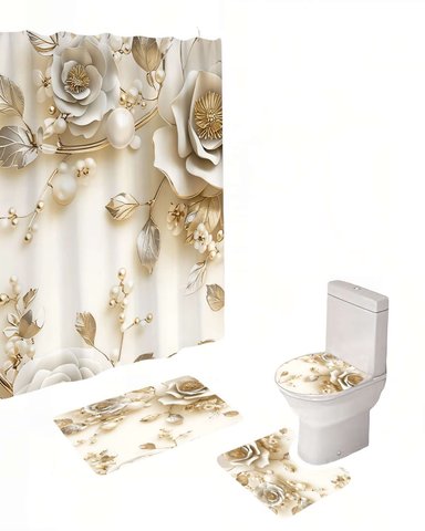 SET DE 4 PIEZAS PARA BAÑO CON ESTAMPADO 5 - 2