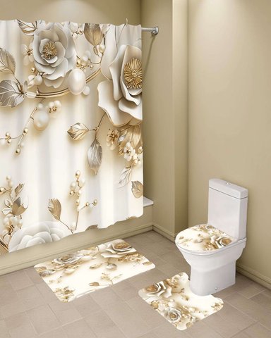 SET DE 4 PIEZAS PARA BAÑO CON ESTAMPADO 5 - 4