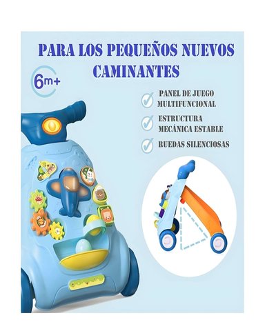 CAMINADOR DE BEBE AEREO AZUL - 4