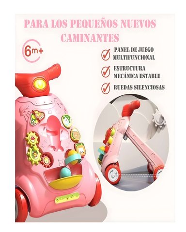 CAMINADOR DE BEBE AEREO ROSADO - 2