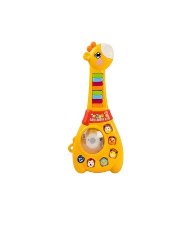 GUITARRA INFANTIL SONIDO DE LUCES DIDACTICO PIANO EDUCATIVO AMARILLO - 1