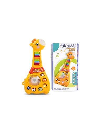 GUITARRA INFANTIL SONIDO DE LUCES DIDACTICO PIANO EDUCATIVO AMARILLO - 2