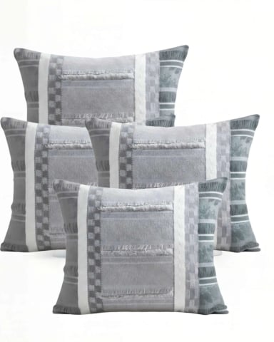 PACK DE 4 FUNDAS DE COJIN 45CMX45CM EMPALME ROMBO 1 - 1