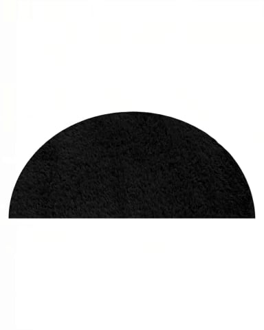 ALFOMBRA REDONDA 150CM X 150CM DECORATIVA COLOR NEGRO - 2