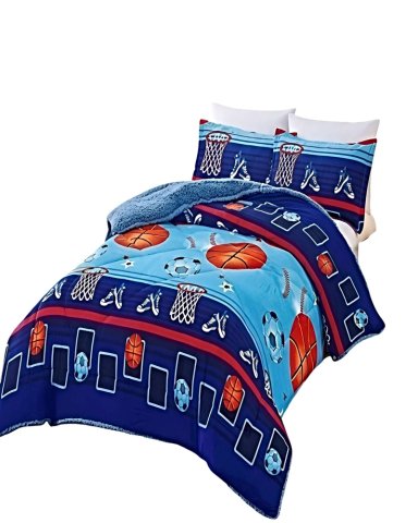 COBERTOR DE INVIERNO PLUSH 1.5 PLAZA 180X200CM AZUL - 2