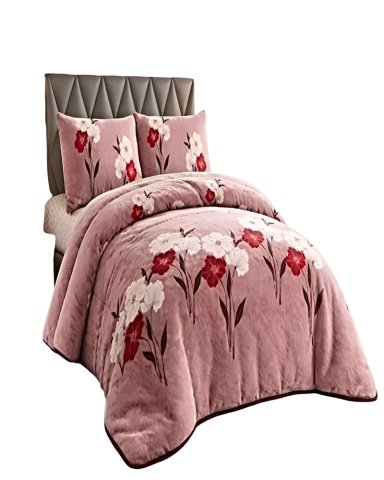 COBERTOR DE INVIERNO PLUSH 2 PLAZAS 230X250CM ROSA 2 - 1