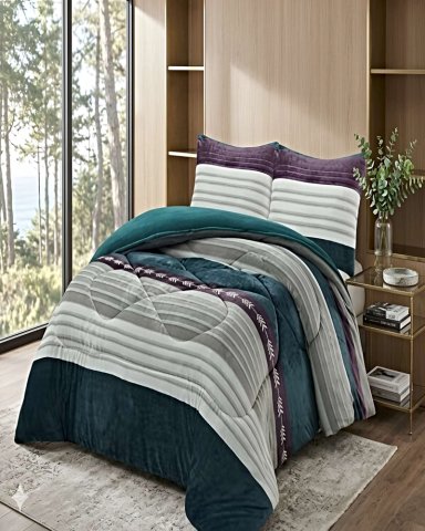 COBERTOR DE INVIERNO PLUSH 1.5 PLAZA 180X200CM MULTICOLOR 1 - 4