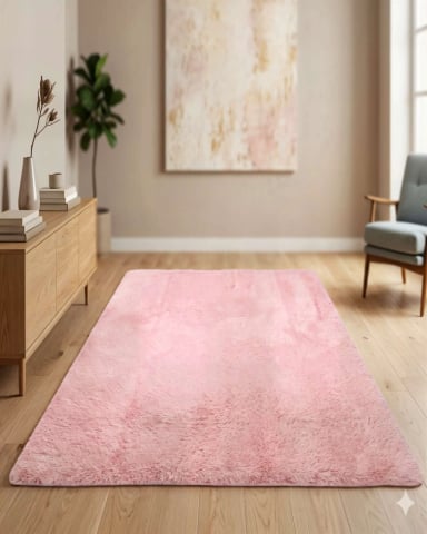 ALFOMBRA PELUDA 200X300 PREMIUM COLOR ROSADO - 4