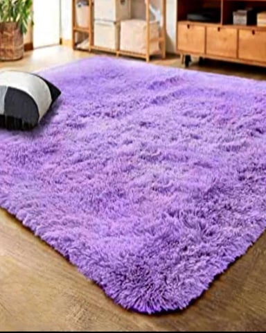 ALFOMBRA PELUDA 180X200 PREMIUM COLOR MORADO 1 - 3
