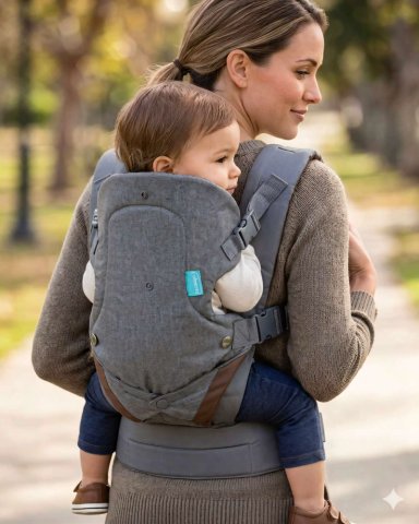 PORTABEBE  ERGONOMICO 4 EN 1 COLOR GRIS - 3