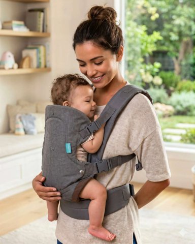 PORTABEBE  ERGONOMICO 4 EN 1 COLOR GRIS - 4