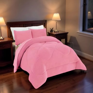PLUMON INVIERNO 2 PLAZA 230CM X 250CM COLOR ROSADO - 2