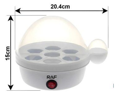 HERVIDOR DE HUEVOS 350W 7 UNIDADES AUTOMATICA COCEDOR VAPOR BLANCO 50 HZ/ 60HZ - 7