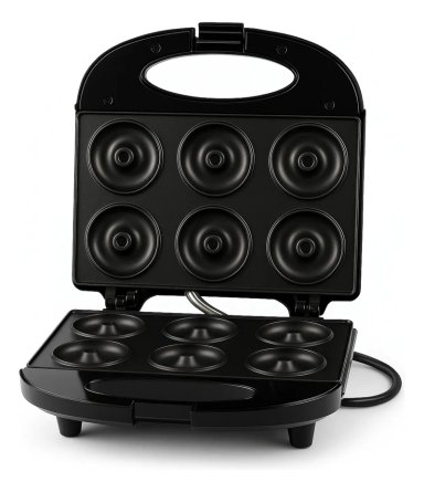 MAQUINA PARA  MINI DONAS ANTIADHERENTE 850W 6 DONAS DOBLE CALOR NEGRO - 4