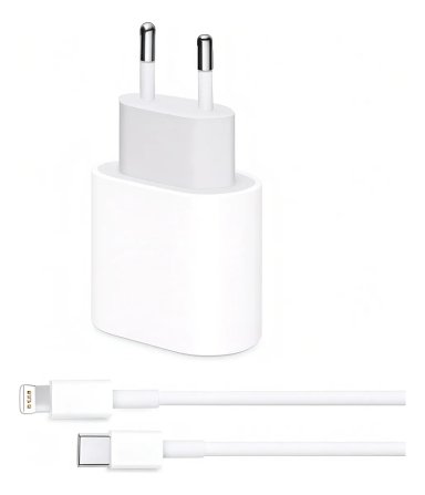 CARGADOR PARA IPHONE 35W 8 X XR 11 12 13 14 PRO MAX COLOR BLANCO CON CABLE ALTA VELOCIDAD - 1