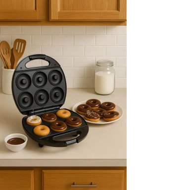 MAQUINA PARA HACER MINI DONAS R588 750W, ANTIADHERENTE - 4