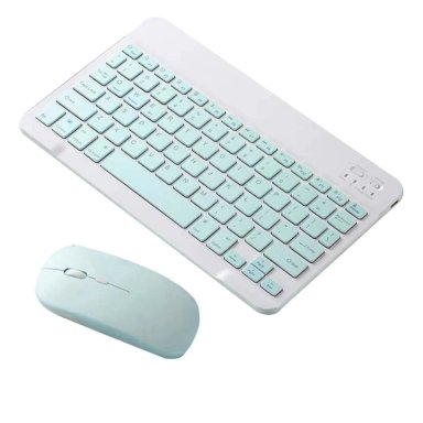 TECLADO Y MOUSE BLUETOOTH COMPATIBLE CON IPAD TELE FONOS PC - 1