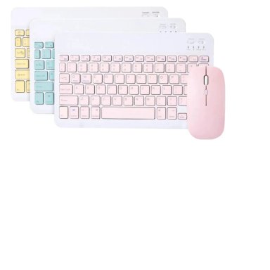 TECLADO Y MOUSE BLUETOOTH COMPATIBLE CON IPAD TELE FONOS PC - 2