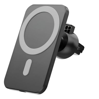 CARGADOR RAPIDO MAGNE TICO INALAMBRICO COMPATIBLE CON IPHONE NEGRO - 1