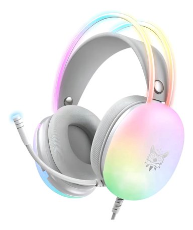 AUDIFONOS GAMER ONIKUMA X25 RGB MICROFONO COMP. PC PS4 PS5 COLOR BLANCO - 1