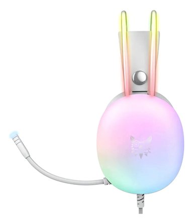 AUDIFONOS GAMER ONIKUMA X25 RGB MICROFONO COMP. PC PS4 PS5 COLOR BLANCO - 2