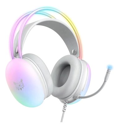 AUDIFONOS GAMER ONIKUMA X25 RGB MICROFONO COMP. PC PS4 PS5 COLOR BLANCO - 3