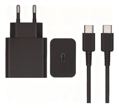 CARGADOR 45W USB C CARGA RÁPIDA PARA SAMSUNG GALAXY Y IPHONE 15 16 CON CABLE TIPO C NEGRO - 1