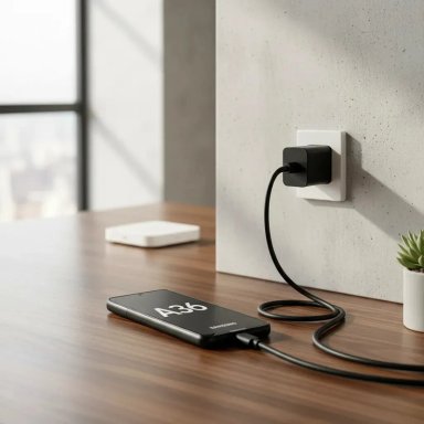 CARGADOR 45W USB C CARGA RÁPIDA PARA SAMSUNG GALAXY Y IPHONE 15 16 CON CABLE TIPO C NEGRO - 6