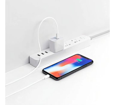 CARGADOR DE PARED USB C 20W CARGA RAPIDA PARA IPHONE 8 X XR 11 12 13 14 ADAPTADOR BLANCO - 5