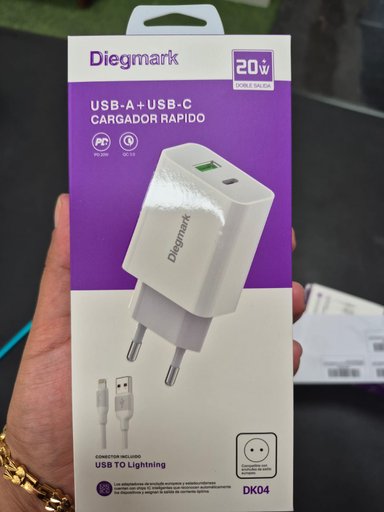 CARGADOR RAPIDO 20W USB A PARA IPHONE DK04 POWER DELIVERY QC3.0 COMPATIBLE IPHONE 8 X XR 11 12 13 14 - 2