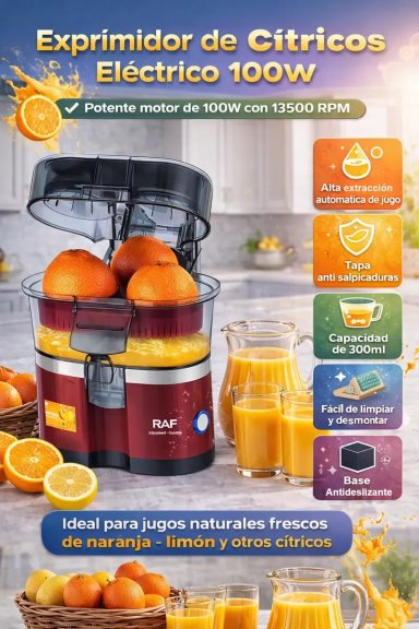 EXPRIMIDOR ELECTRICO CITRICOS 100W 300ML CORTE INTEGRADO - 2