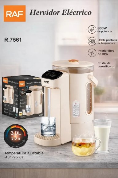 HERVIDOR ELE CTRICO 3L 800W DISPENSADOR CONTROL TACTIL - 2