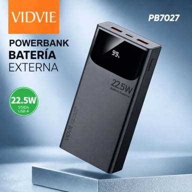 POWER BANK 20000MAH CARGA RÁPIDA 22.5W CON PANTALLA DIGITAL PORTÁTIL - 6