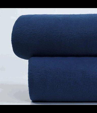 FRAZADA TEXTIL RANCO INSTITUCIONAL PREMIUM TERMICA 320G 1.5 PLAZAS 210 X 160 CM POLAR AZUL MARINO - 1